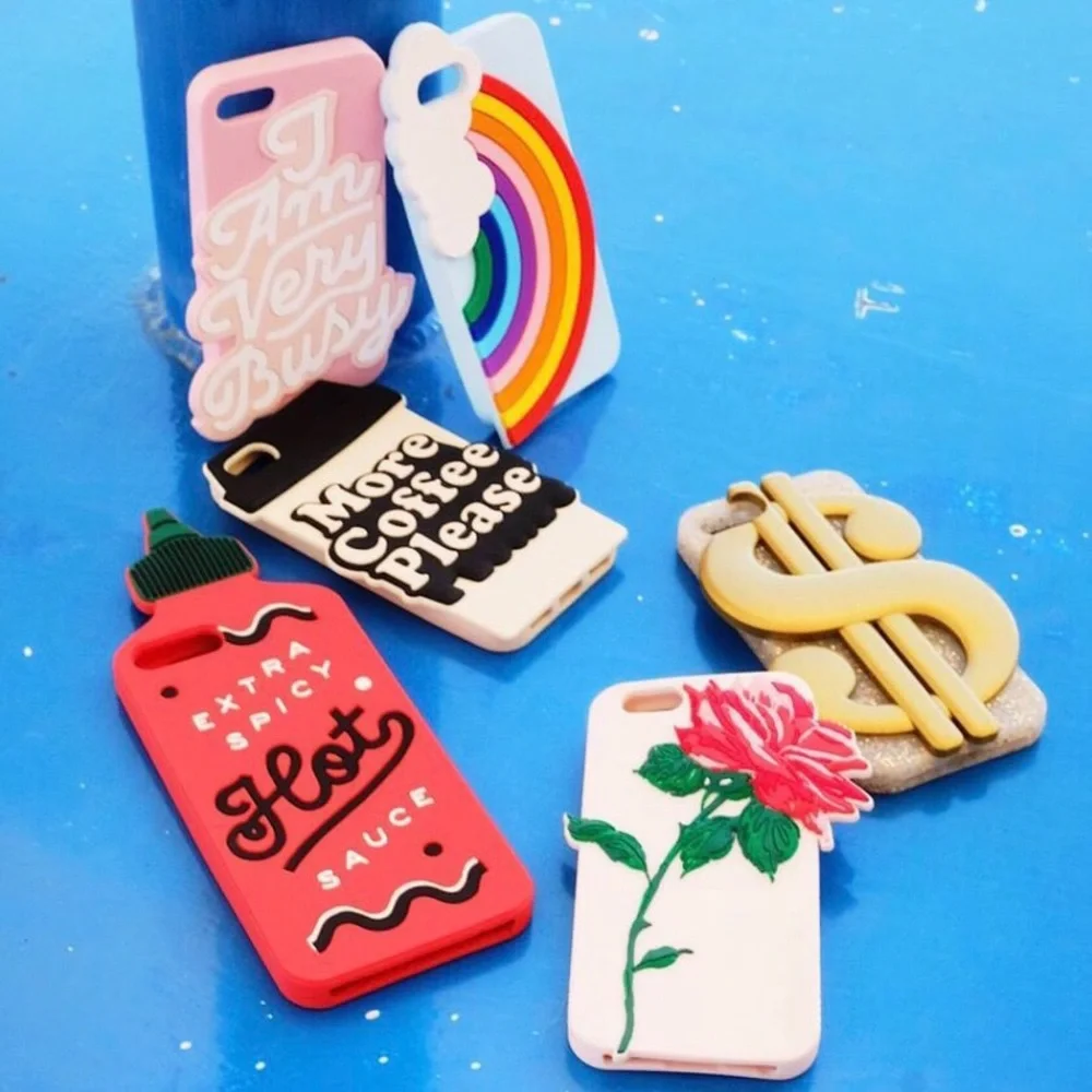 new Bando  Hot + Spicy Sauce  iPhone 6 7 8 Protective 3D Phone Case  Red 